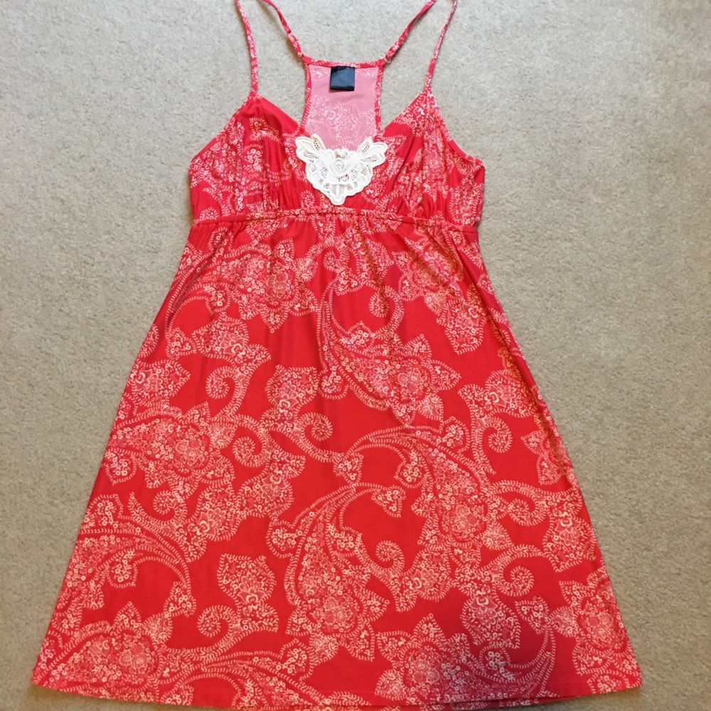 Apt 9 nightie. Very soft. Coral/red/cream.